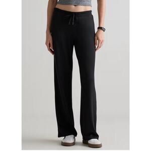 Quince Flowknit Wide Leg Drawstring Pant Black XS